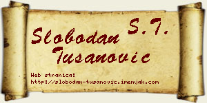 Slobodan Tušanović vizit kartica